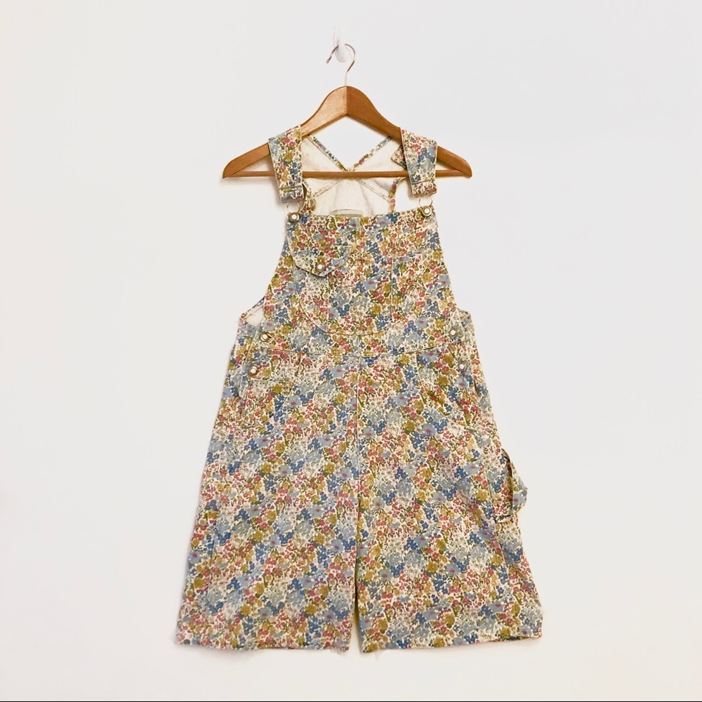 Vintage 70’s Floral Short Overalls